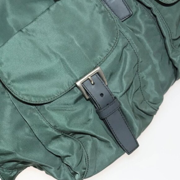 PRADA Backpack Nylon Green Silver Auth - Picture 10 of 15
